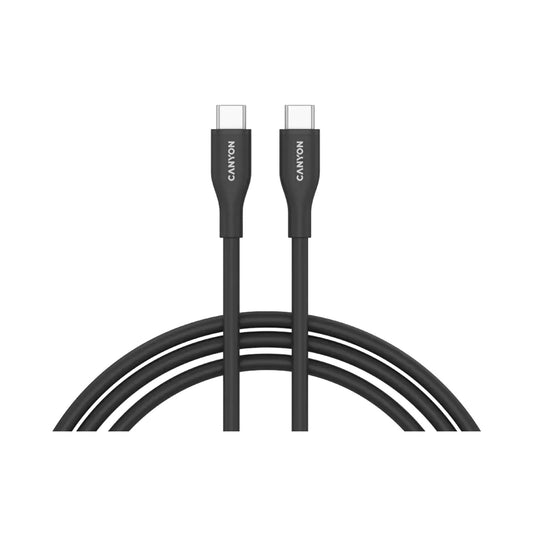 CANYON cable CC60SC10 C-C 60W 1m Silicon Black CNS-CC60SC10B