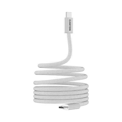 CANYON cable OnWire 60MG C-C 60W Magnet Braided 1m White CND-CCMG60AB15W