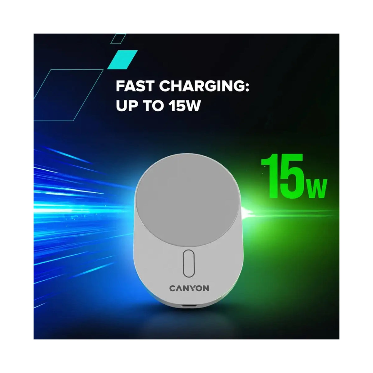 CANYON car charger OnGrip 105 15W Qi2 Wireless Black CNS-CCH105B