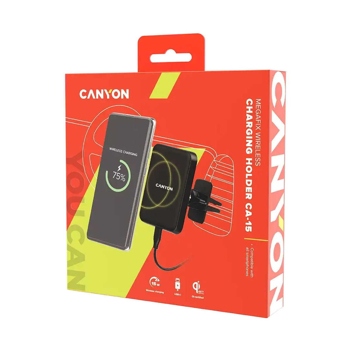 CANYON CH-15 Car holder and wireless charger CNE-CCA15B