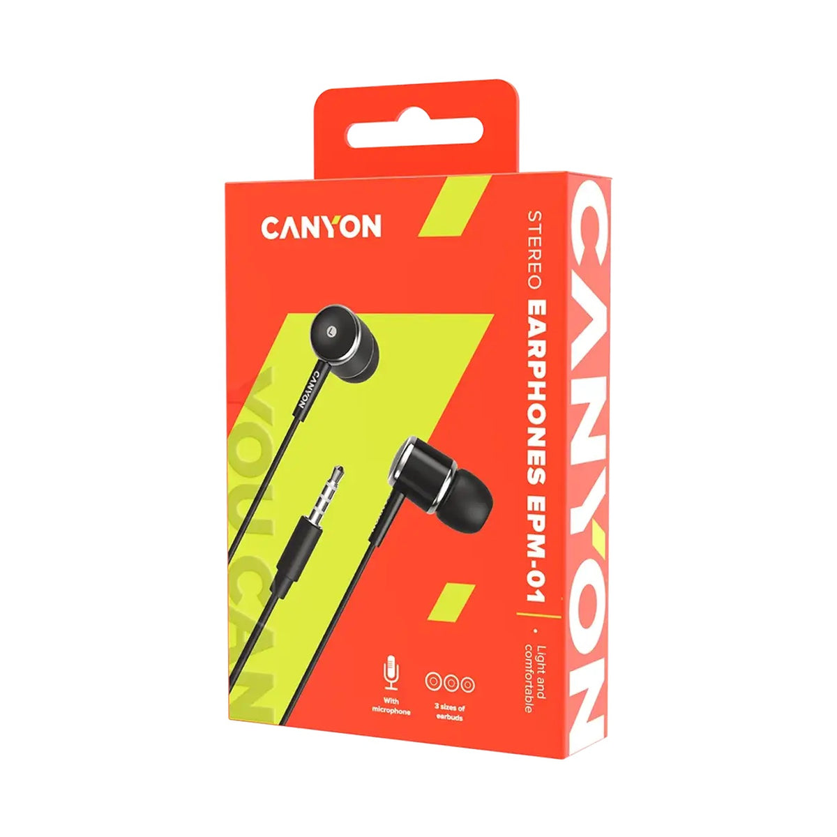 CANYON headphones EPM-01 Mic 1.2m Black CNE-CEPM01B