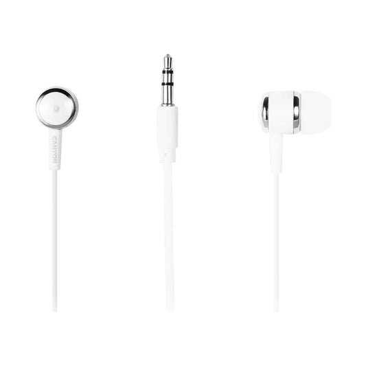 CANYON headphones EPM-01 Mic 1.2m White CNE-CEPM01W