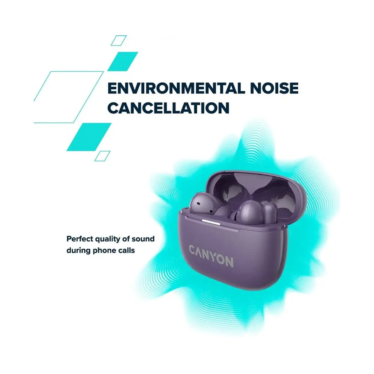 CANYON headset OnGo TWS-10 ANC+ENC Black CNS-TWS10B
