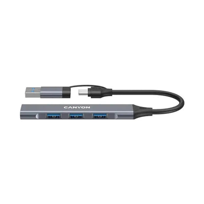CANYON hub DS-02 4in1 USB-A/C Grey CNS-TDS02G