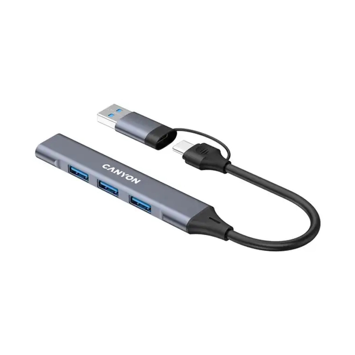 CANYON hub DS-02 4in1 USB-A/C Grey CNS-TDS02G