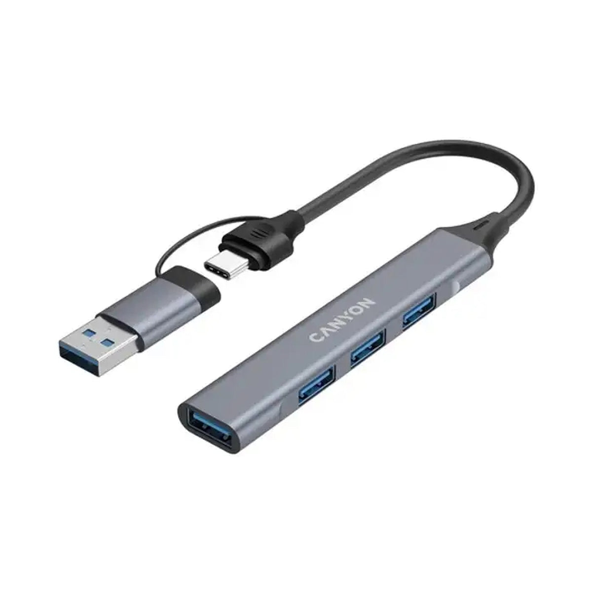 CANYON hub DS-02 4in1 USB-A/C Grey CNS-TDS02G