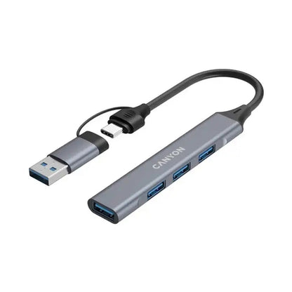 CANYON hub DS-02 4in1 USB-A/C Grey CNS-TDS02G