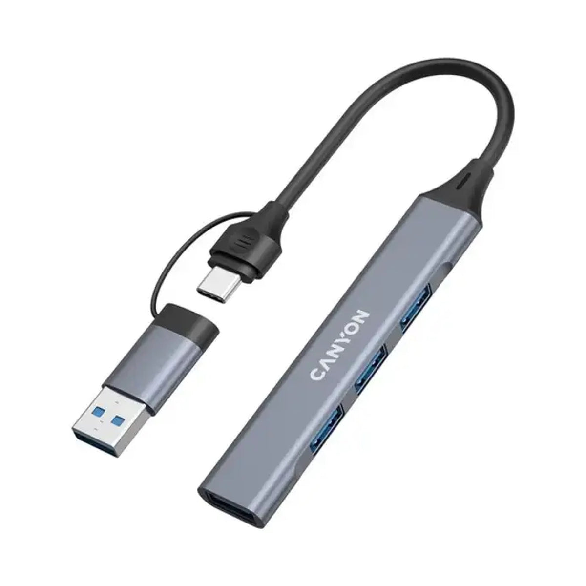 CANYON hub DS-02 4in1 USB-A/C Grey CNS-TDS02G