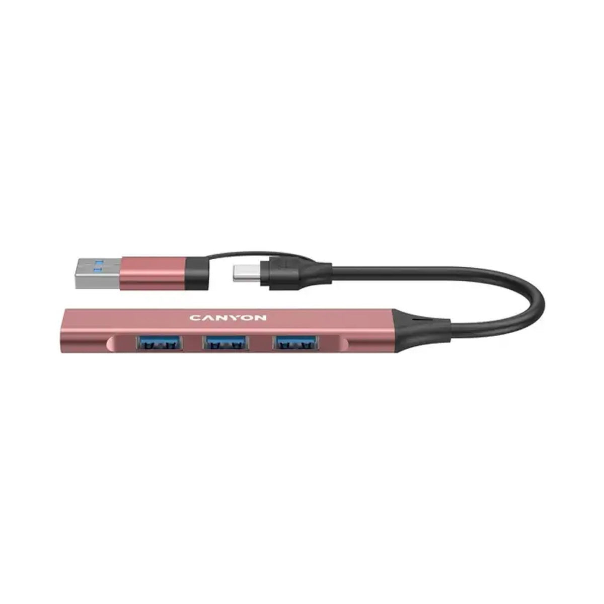 CANYON hub DS-02 4in1 USB-A/C Pink CNS-TDS02P