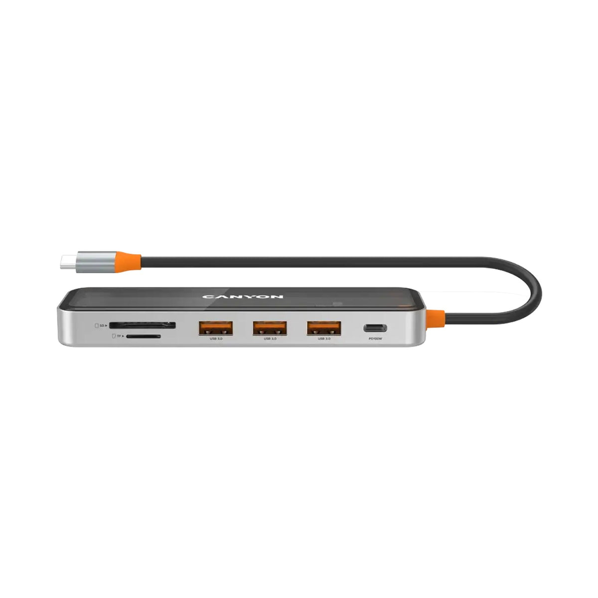 CANYON hub DS-13 7in1 4k USB-C Transparent Space Grey CNS-TDS13