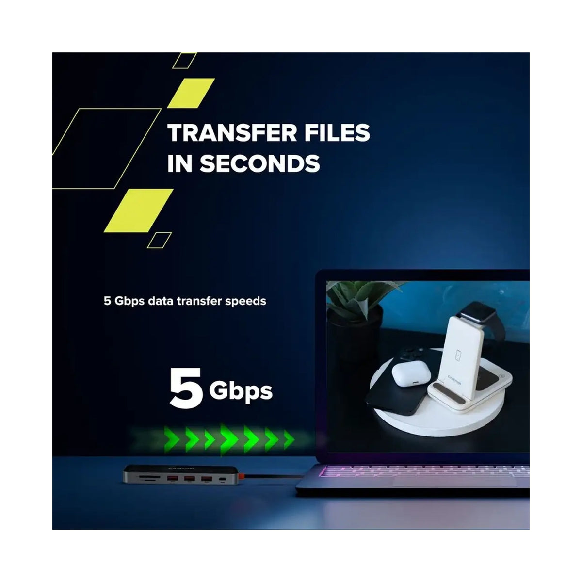 CANYON hub DS-13 7in1 4k USB-C Transparent Space Grey CNS-TDS13