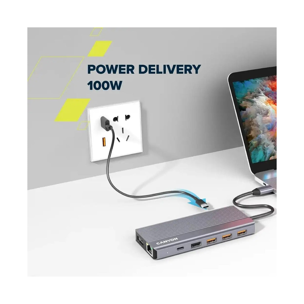 CANYON hub DS-16 13in1 4k USB-C Grey CNS-TDS16