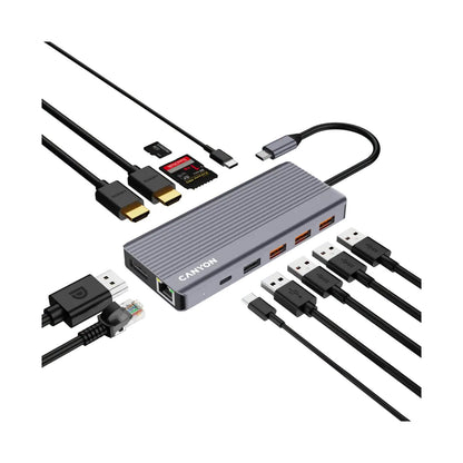 CANYON hub DS-16 13in1 4k USB-C Grey CNS-TDS16