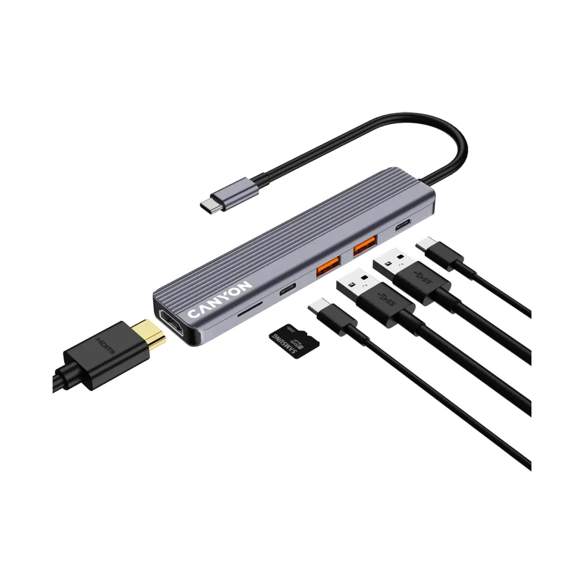 CANYON hub DS-17 6in1 4k USB-C Grey CNS-TDS17