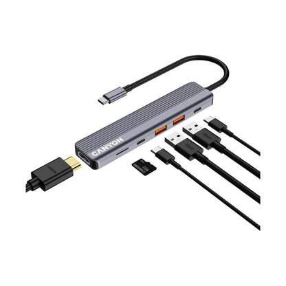 CANYON hub DS-17 6in1 4k USB-C Grey CNS-TDS17