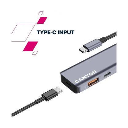CANYON hub DS-18 5in1 USB-C Grey CNS-TDS18