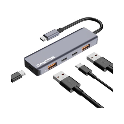 CANYON hub DS-18 5in1 USB-C Grey CNS-TDS18