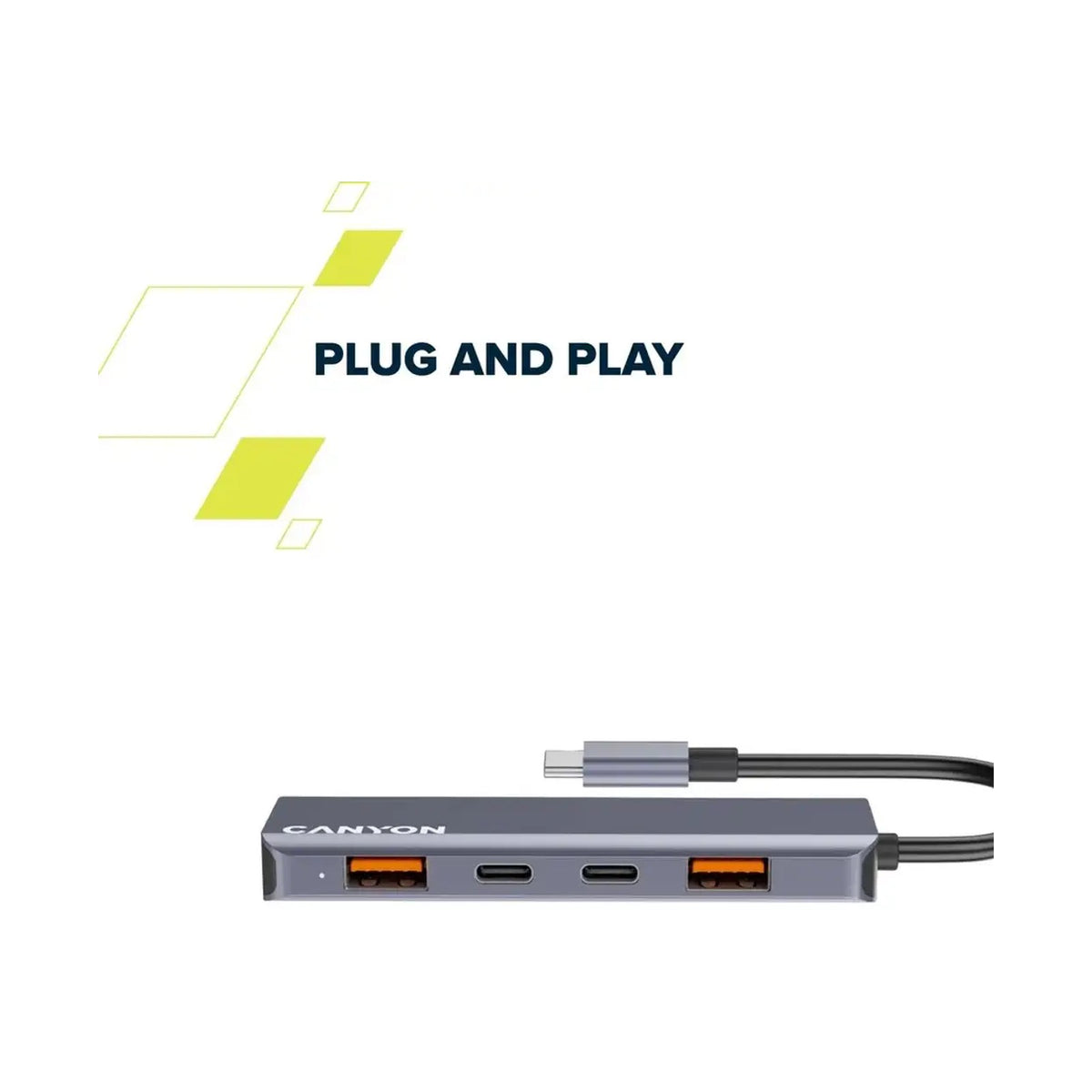 CANYON hub DS-18 5in1 USB-C Grey CNS-TDS18