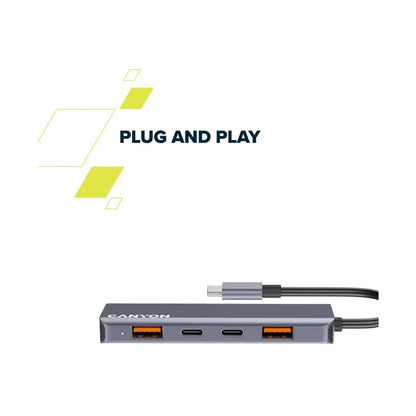 CANYON hub DS-18 5in1 USB-C Grey CNS-TDS18