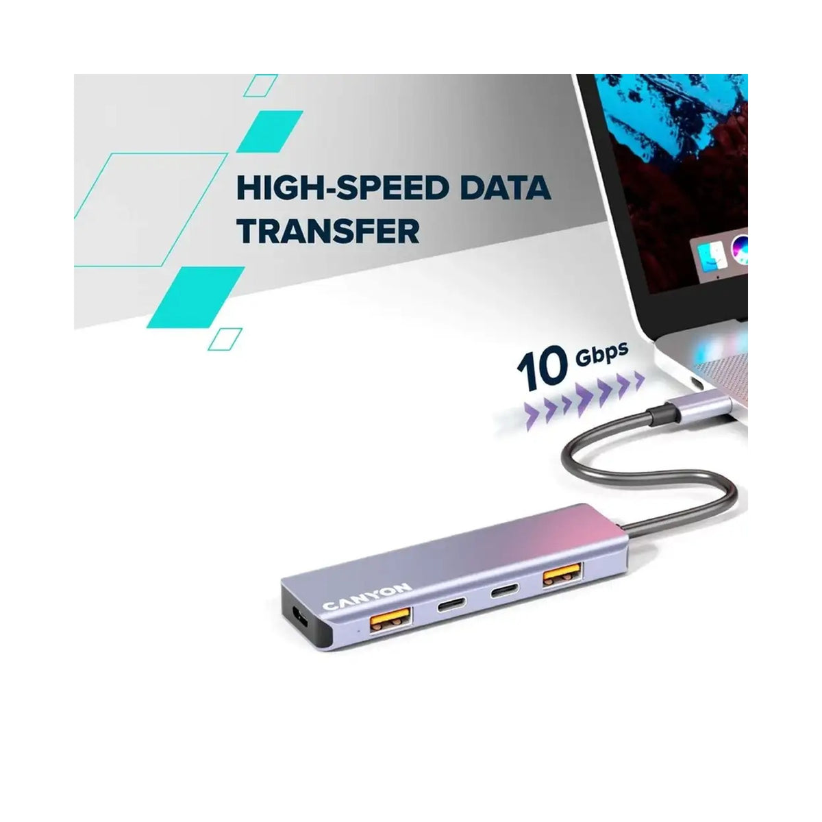 CANYON hub DS-18 5in1 USB-C Grey CNS-TDS18