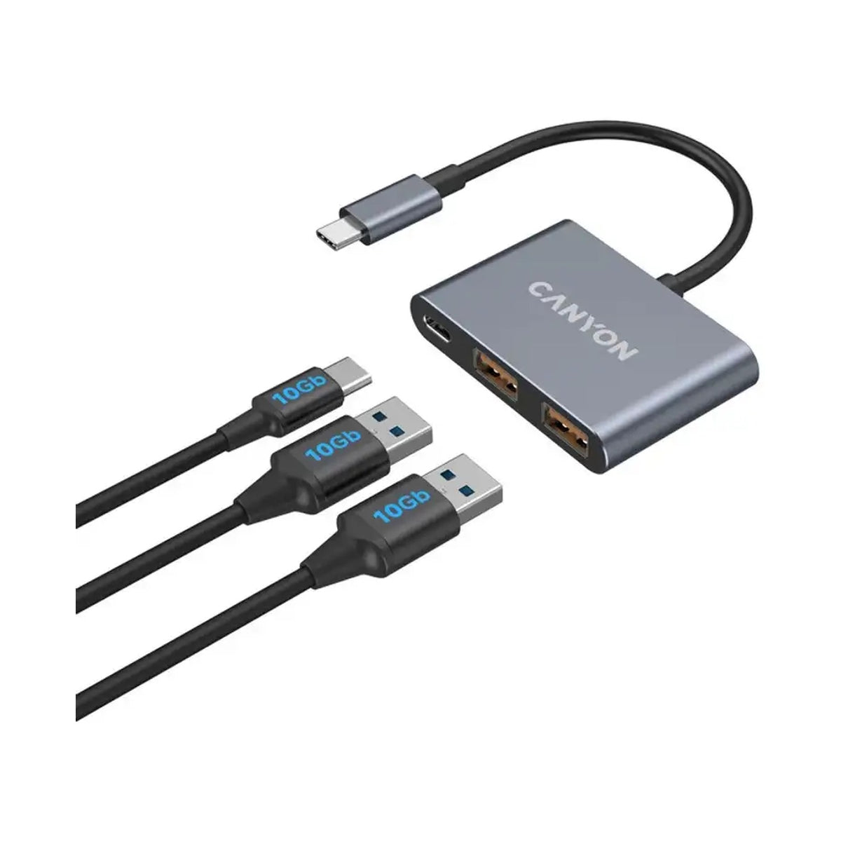 CANYON hub DS-3 3in1 USB-C Dark Grey CNS-TDS3