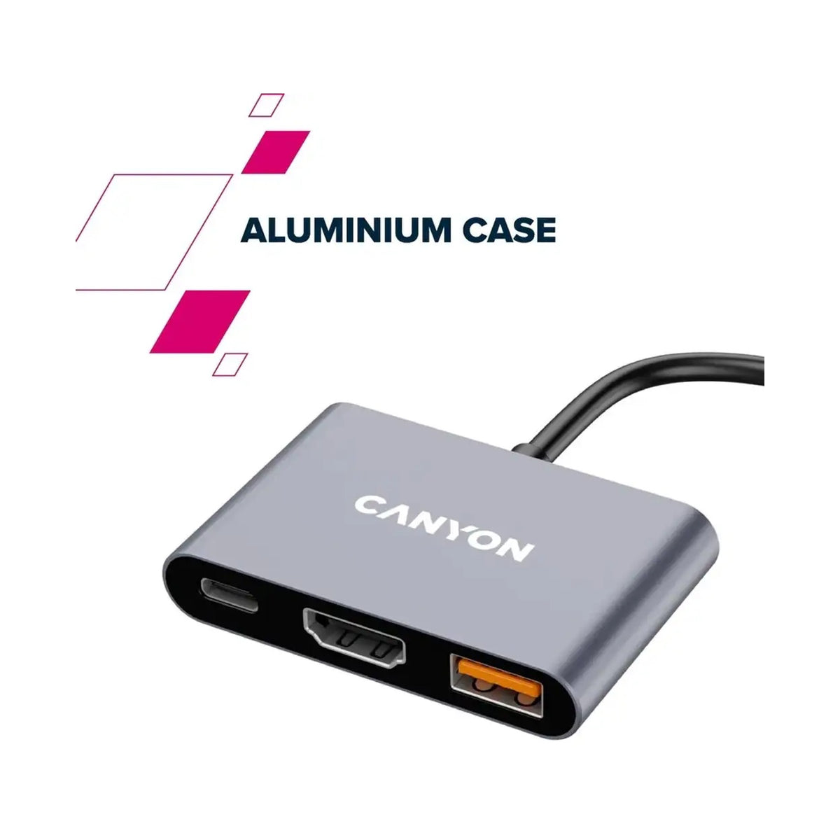CANYON hub DS-4 3in1 USB-C Grey CNS-TDS4