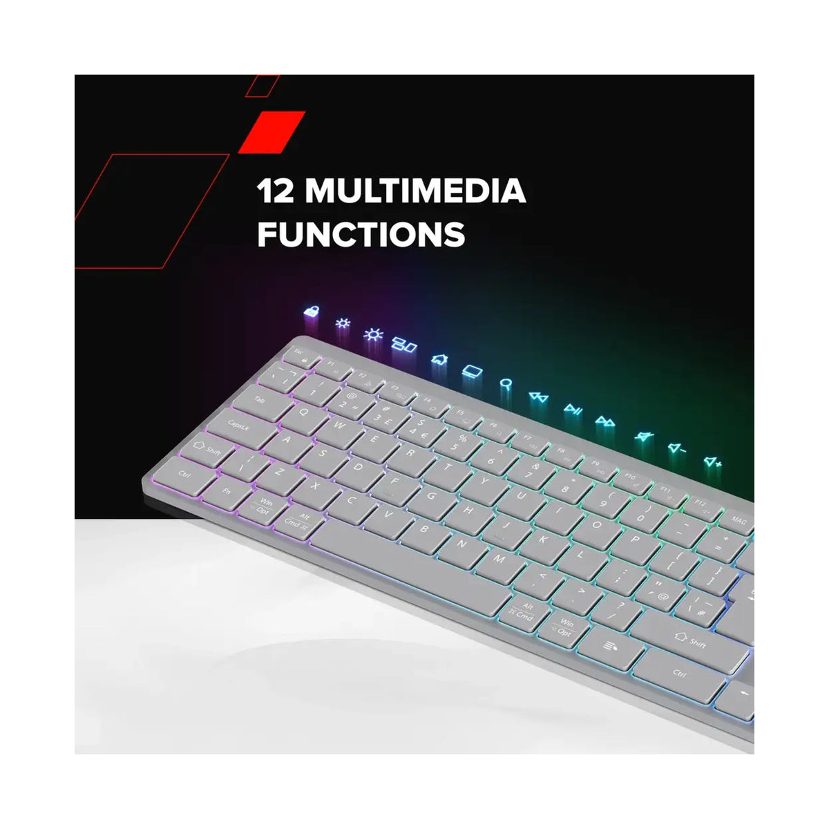 CANYON keyboard HKB-W11 UK/US RGB Dual Mode Wireless Black CNS-HBTK11B