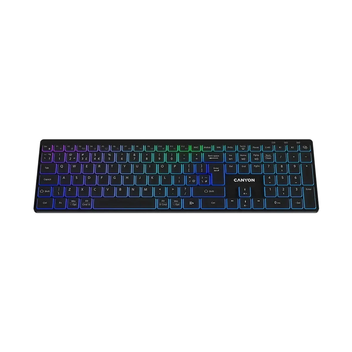 CANYON keyboard HKB-W11 UK/US RGB Dual Mode Wireless Black CNS-HBTK11B