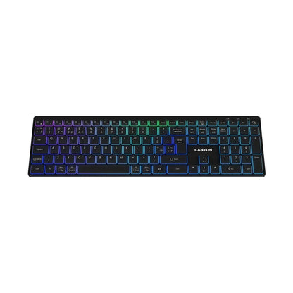 CANYON keyboard HKB-W11 UK/US RGB Dual Mode Wireless Black CNS-HBTK11B