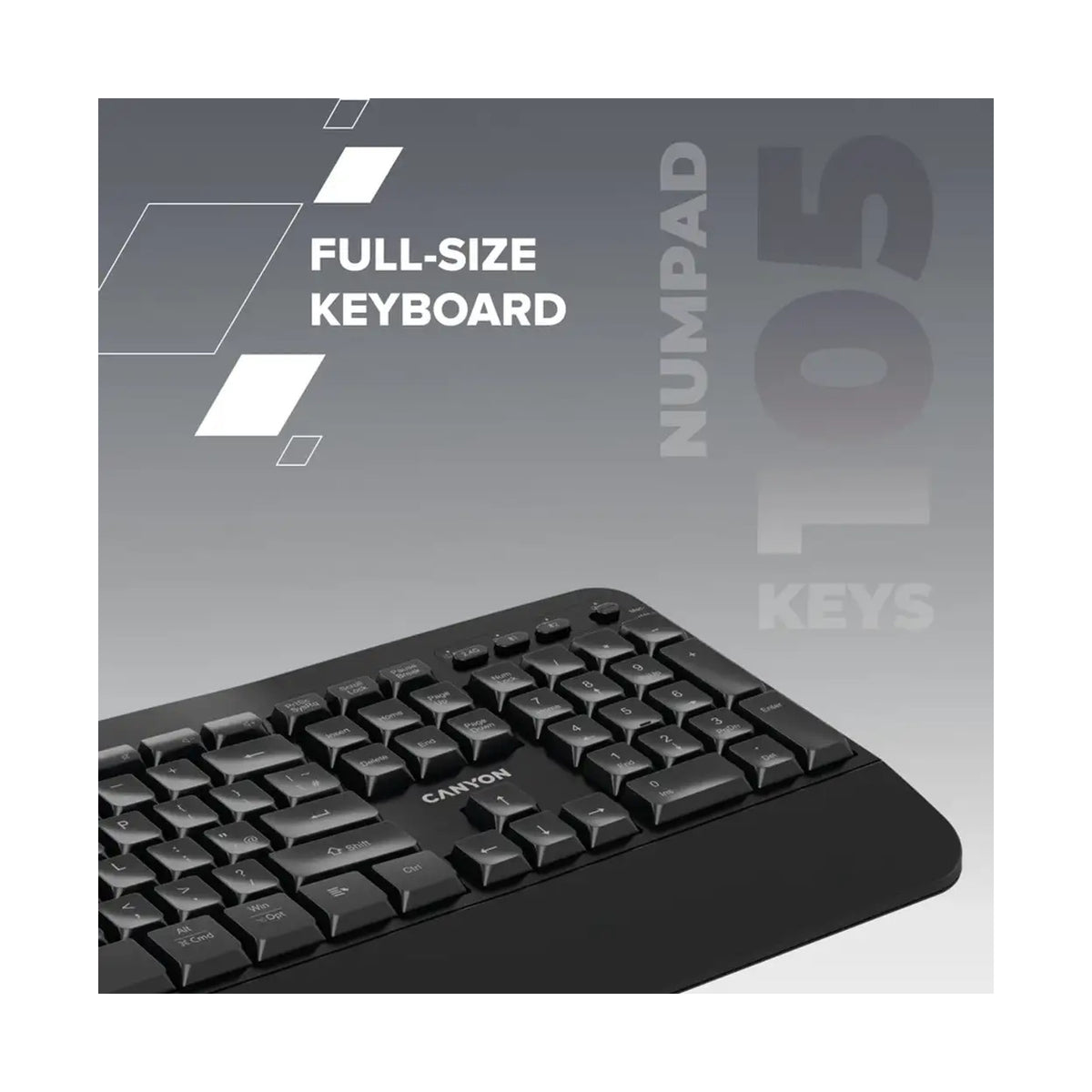CANYON keyboard HKB-W6 Wireless Black CNS-HKBW6
