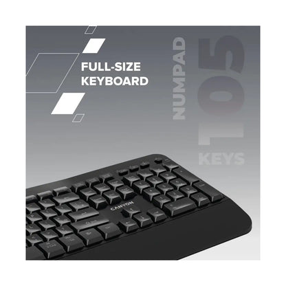 CANYON keyboard HKB-W6 Wireless Black CNS-HKBW6