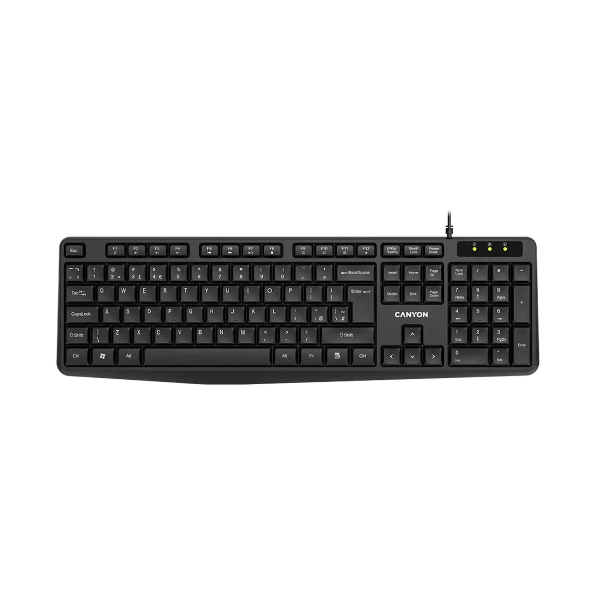 CANYON keyboard KB-1 EN Wired Black CNE-CKEY01