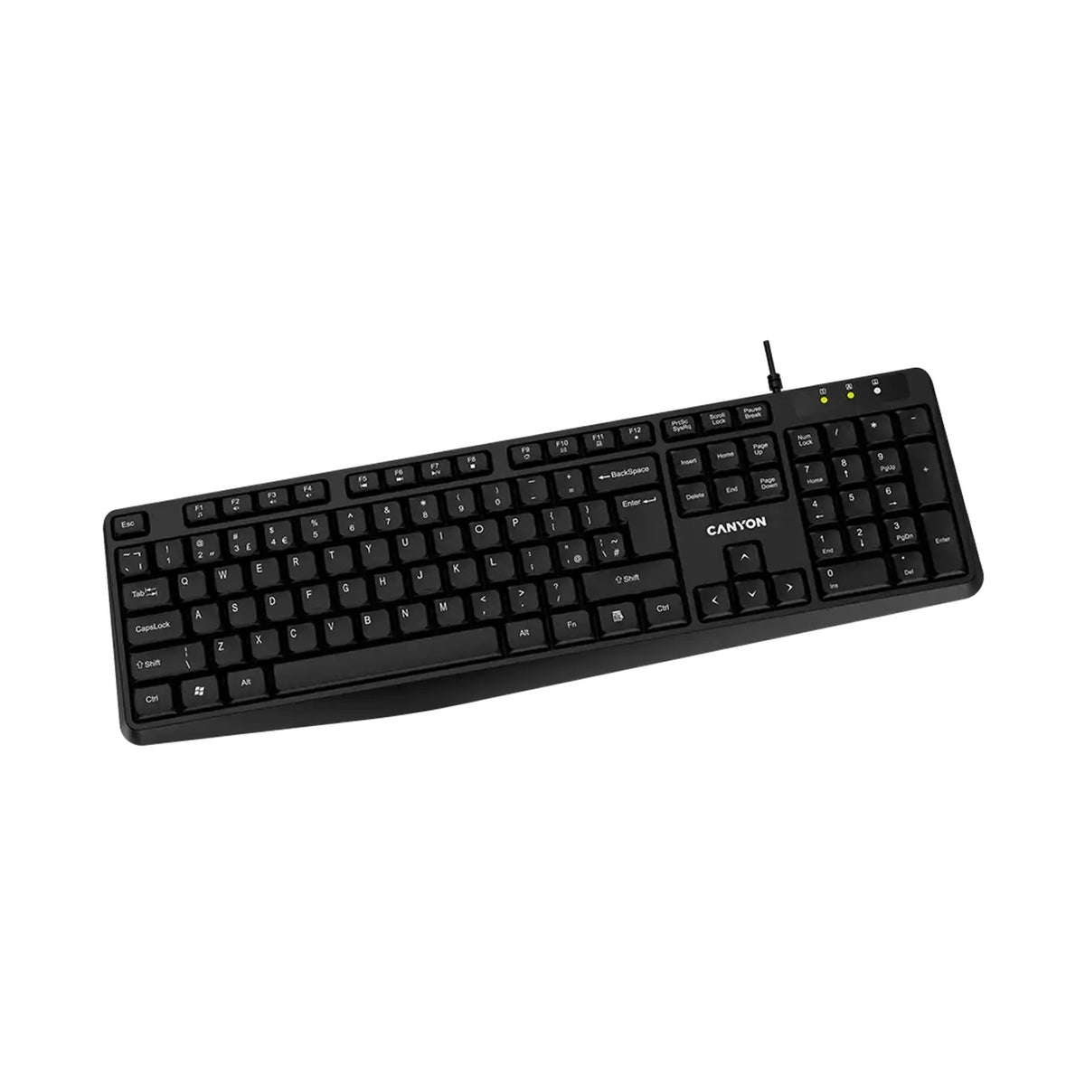 CANYON keyboard KB-1 EN Wired Black CNE-CKEY01