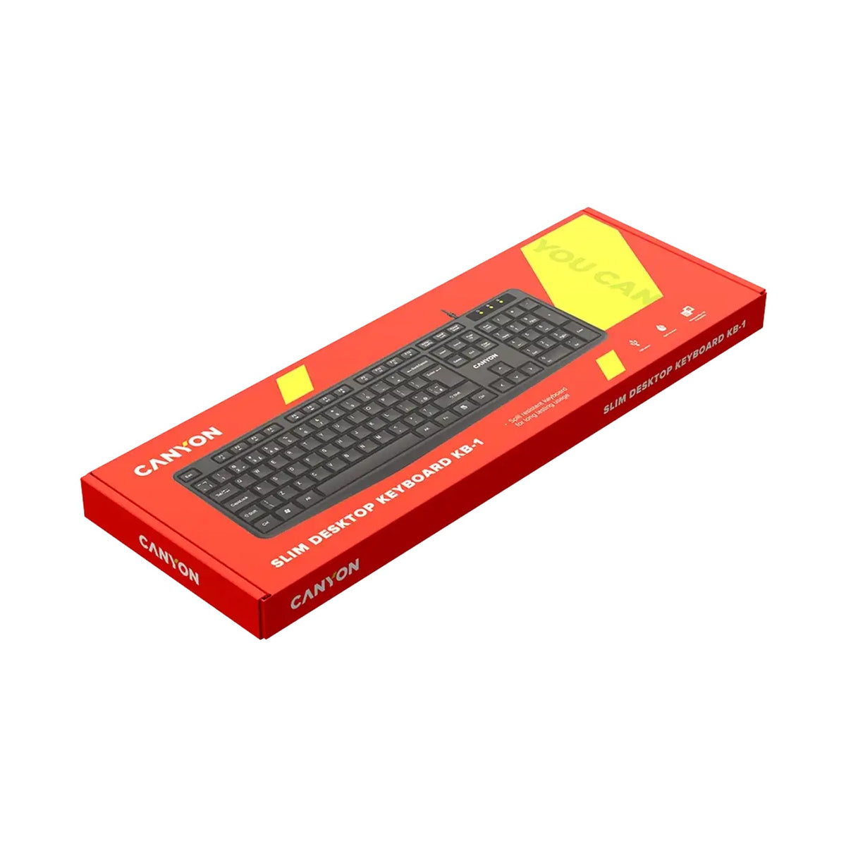 CANYON keyboard KB-1 EN Wired Black CNE-CKEY01