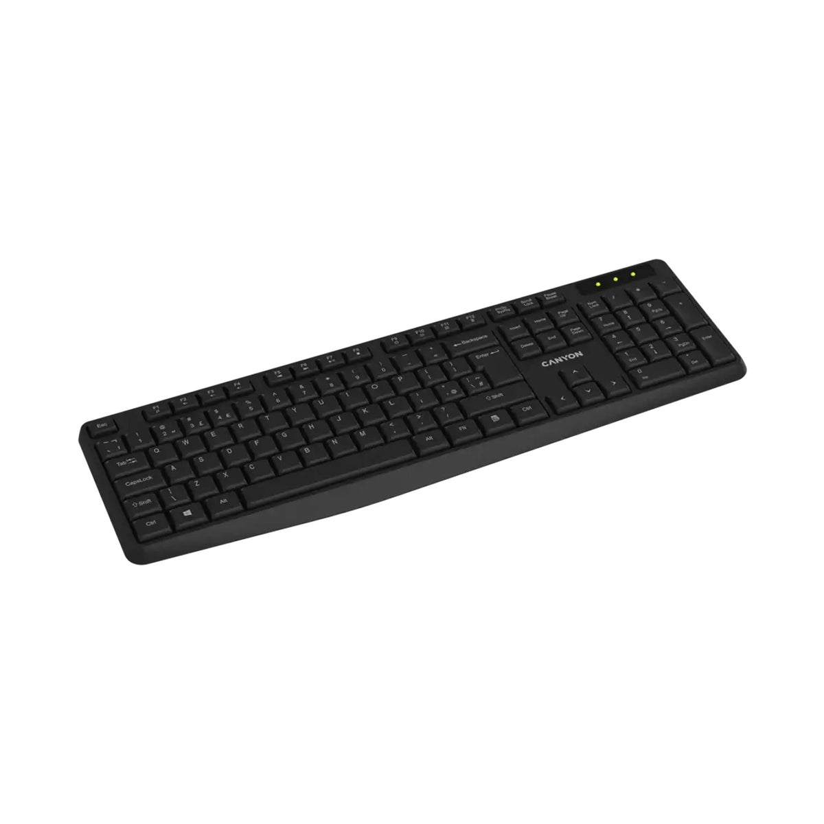 CANYON keyboard KB-W01 Wireless Black CNE-CKEYW01