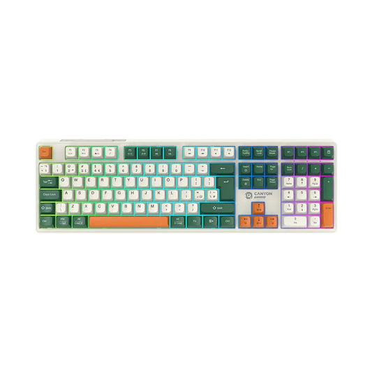 CANYON keyboard Shadder GKW-11 Mech RGB UK/US Wireless White CND-SKBW11