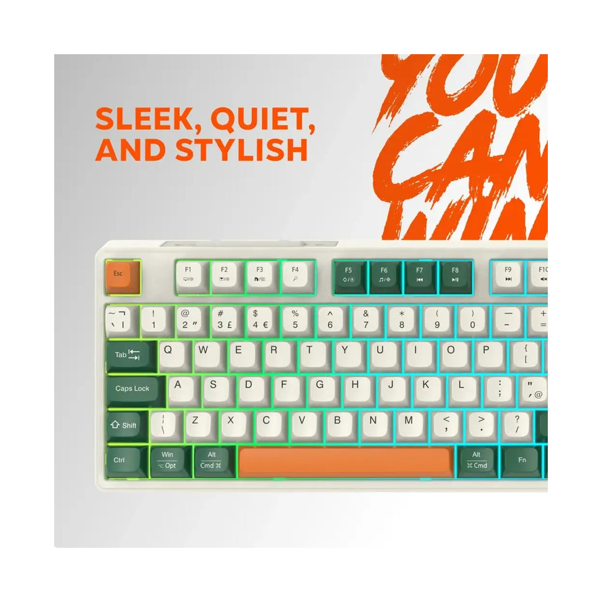 CANYON keyboard Shadder GKW-11 Mech RGB UK/US Wireless White CND-SKBW11