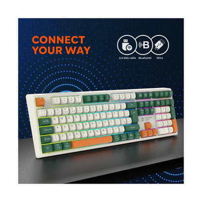 CANYON keyboard Shadder GKW-11 Mech RGB UK/US Wireless White CND-SKBW11