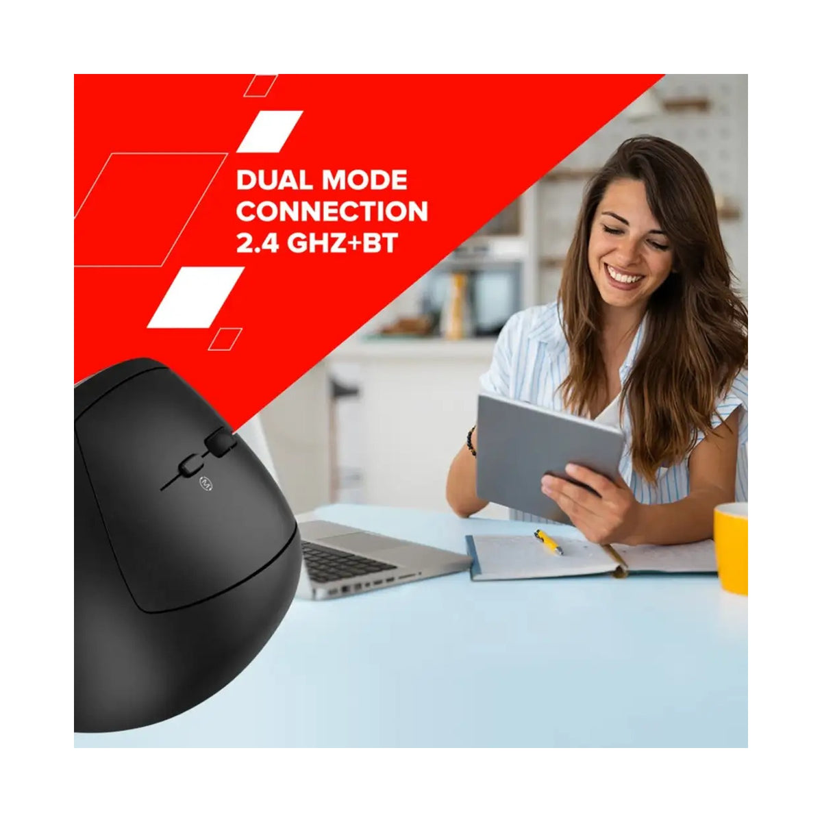 CANYON mouse MW-25 Ergonomic LED AA Dual mode Wireless Black CNS-CMSW25