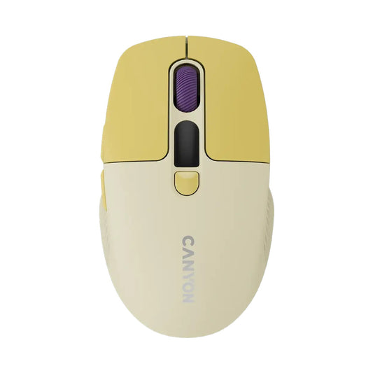 CANYON mouse MW-26 LCD Silent Dual Mode Wireless Yellow CNS-CMSW26Y