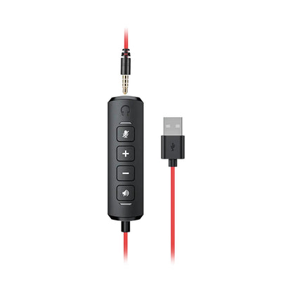 CANYON PC headset HS-07 PC Mic 3.5 / USB Flat 2.8m Black CNS-HS07B