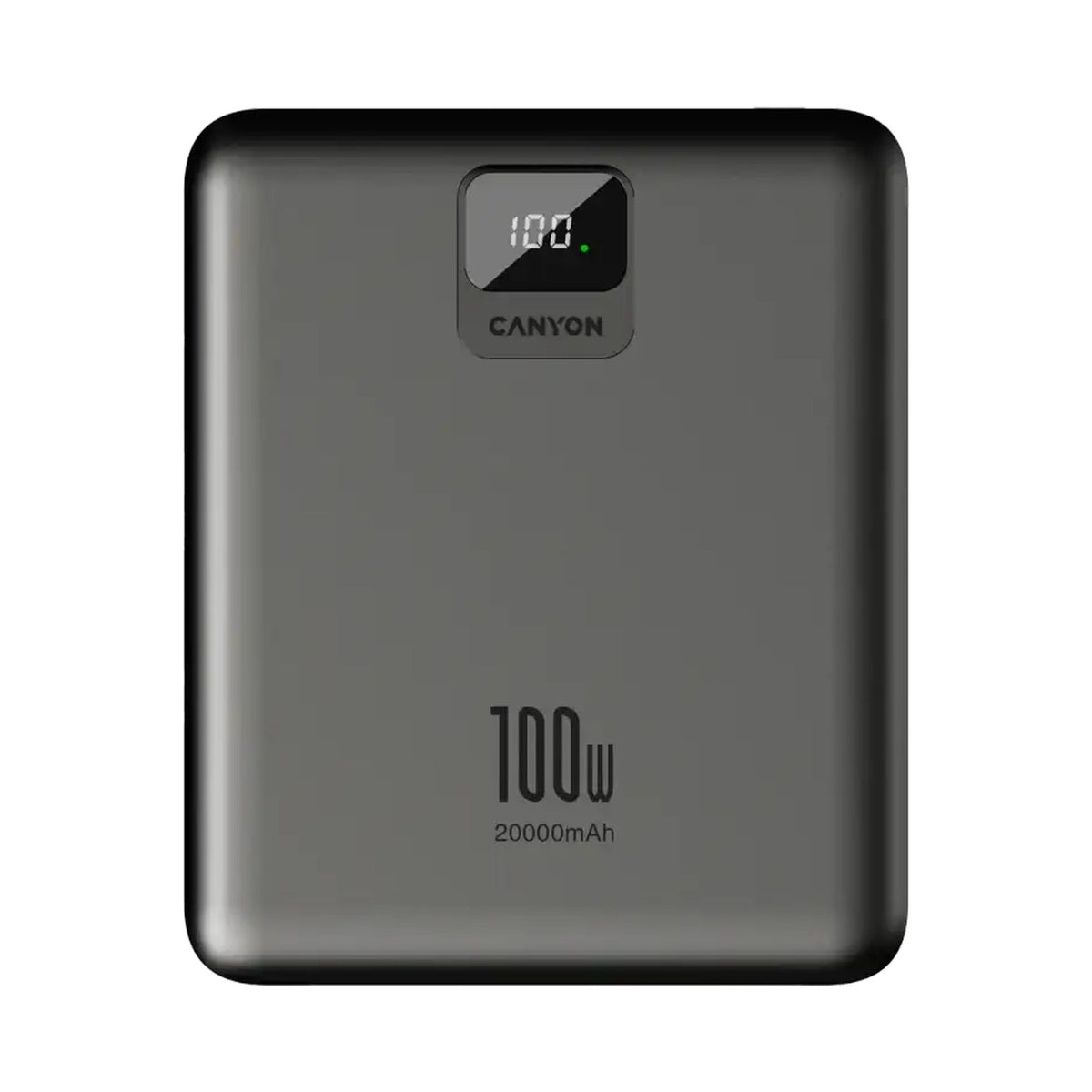 CANYON power bank PB-2008 LED FLAT 20000 mAh PD100W QC3.0 Dark Grey CNE-CPB2008DG