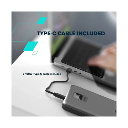 CANYON power bank PB-2008 LED FLAT 20000 mAh PD100W QC3.0 Dark Grey CNE-CPB2008DG