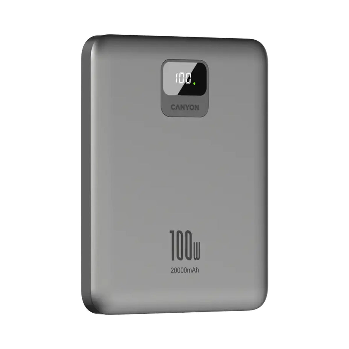 CANYON power bank PB-2008 LED FLAT 20000 mAh PD100W QC3.0 Dark Grey CNE-CPB2008DG