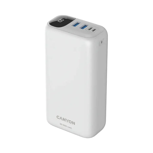 CANYON power bank PB-301 LED 30000 mAh PD 20W QC 3.0 White CNE-CPB301W