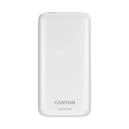 CANYON power bank PB-301 LED 30000 mAh PD 20W QC 3.0 White CNE-CPB301W