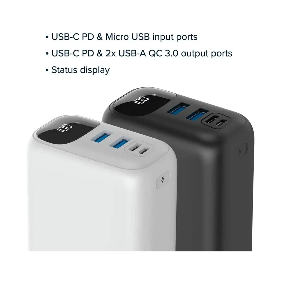 CANYON power bank PB-301 LED 30000 mAh PD 20W QC 3.0 White CNE-CPB301W