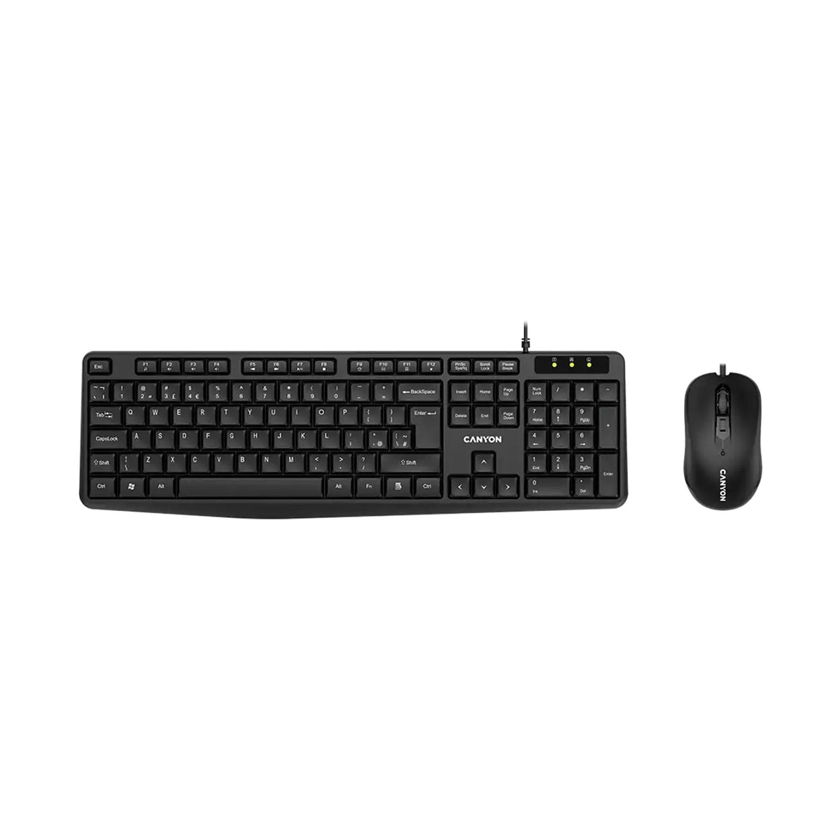 CANYON SET-1 EN Keyboard+Mouse Wired Black CNE-CSET1