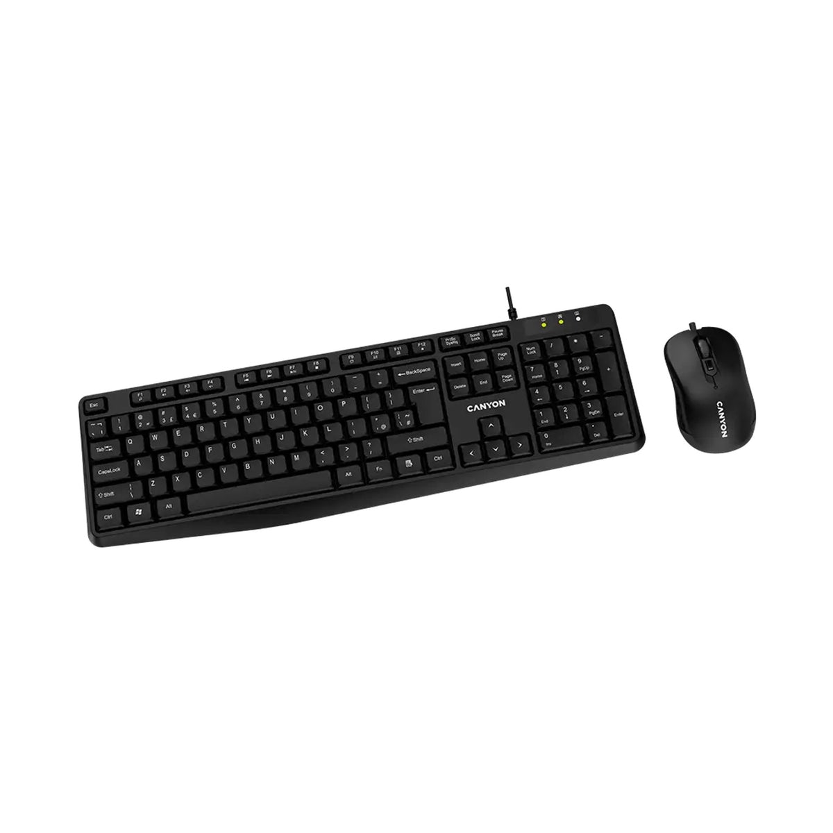 CANYON SET-1 EN Keyboard+Mouse Wired Black CNE-CSET1