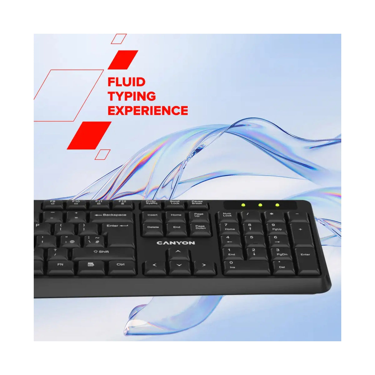 CANYON SET-W01 Keyboard+Mouse Wireless Black CNE-HSETW01